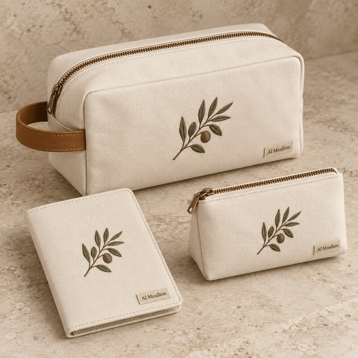 Al Moallem Safar Embroidered Travel Organizer Set